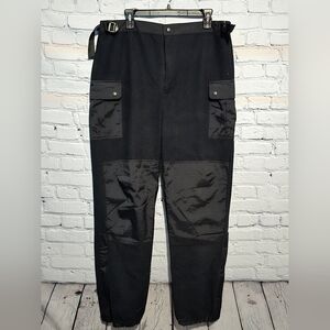 Cabela's Fleece Heavy Outdoor Cargo Pants Black SzMen L Tall